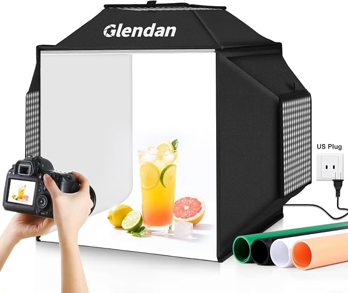 Glendan Light Box for Photography: 16"x16" Portable Photo Studio Soft Box by Glendan