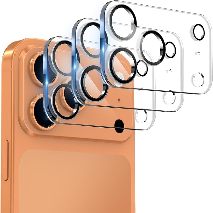 WHPXJY 2025 New Upgrade for 3 pack iPhone 17 Pro Camera Lens Protector-Tempered by WHPXJY