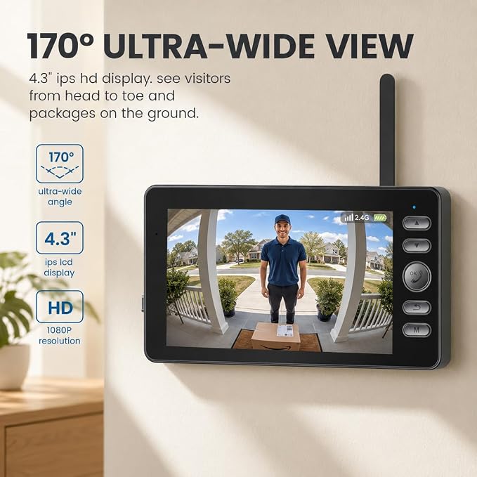 TKMARS Doorbell Camera No Subscription Wireless Video Doorbell, Two-Way Intercom - Image 3