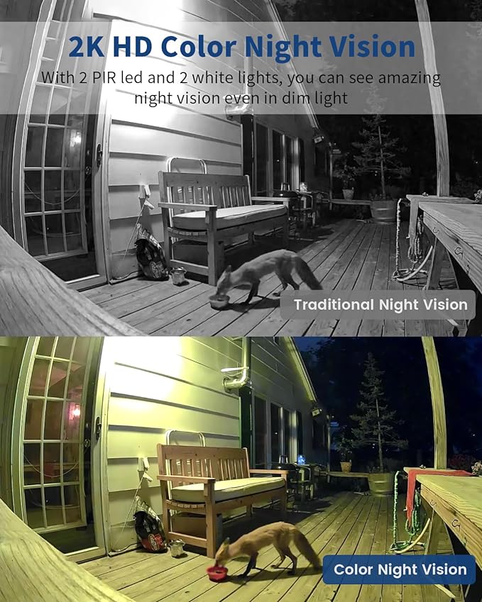 Security Cameras Wireless Outdoor, Battery Powered 2k Color Night Vision - Image 3