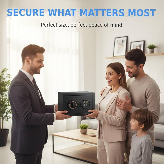 Small Safe for Home, 6.69"H Safe Box - Image 2