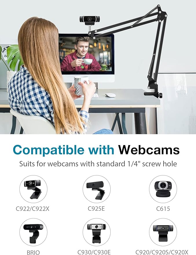 InnoGear Webcam Stand, Boom Arm Mount Stand - Image 2