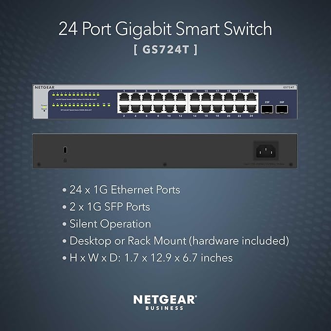 NETGEAR 24-Port Gigabit Ethernet Smart Switch - Image 2