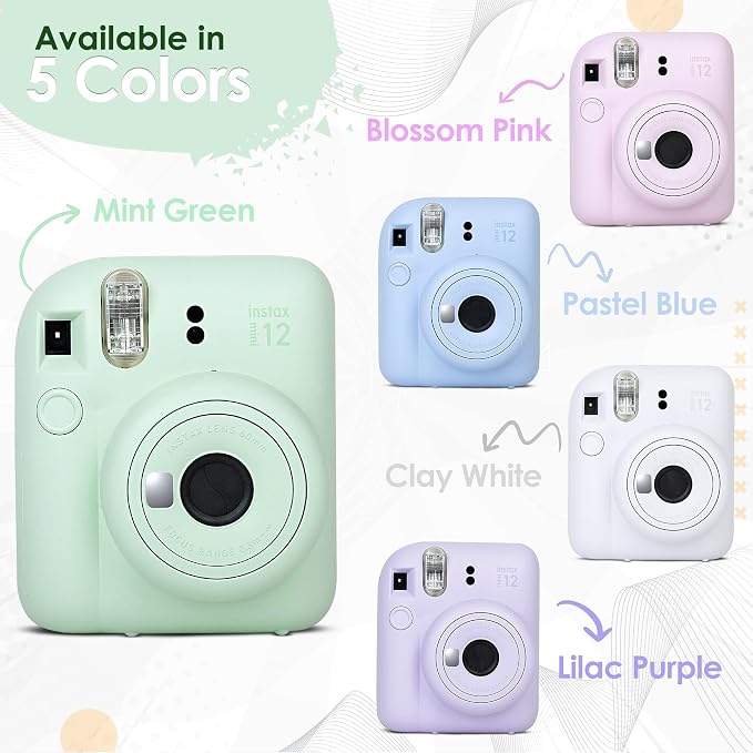 Fujifilm Instax Mini 12 Instant Camera Pastel Blue and Fuji Film Value Pack - Image 7