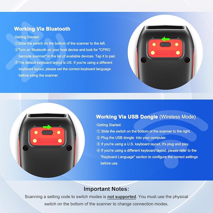 NETUM CS9501 Bluetooth QR Code Scanner– Upgraded Wireless Barcode Scanner - Image 8