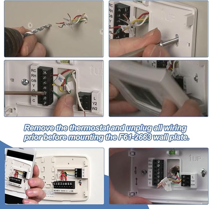 F61-2663 Wall Plate for Sen si Wi-Fi Programmable Thermostat, Smart Thermostat - Image 5