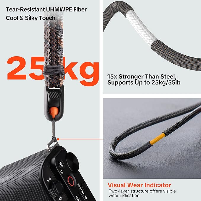PGYTECH Camera Wrist Strap Slim Trendy Style, Adjustable Quick Release - Image 6