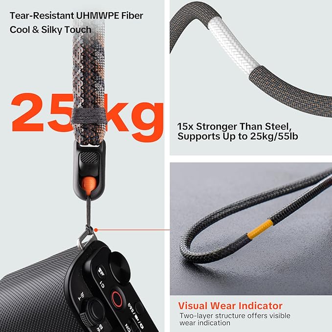 PGYTECH Camera Wrist Strap Slim Trendy Style, Adjustable Quick Release - Image 6