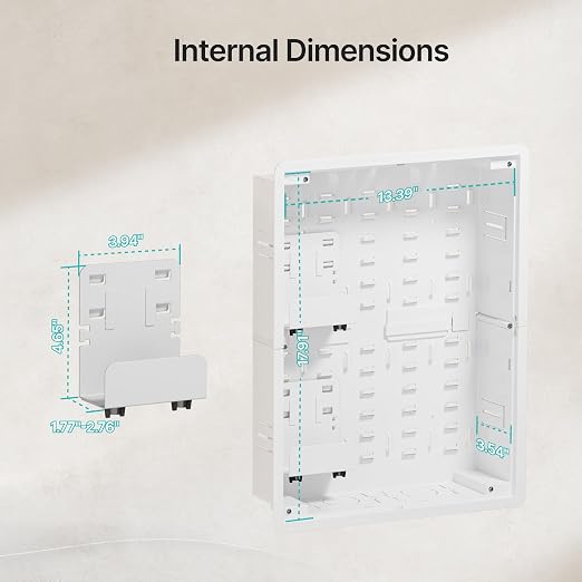 17" in-Wall Media Box, Recessed Outlet Wall Box, Structured Media Enclosure - Image 6