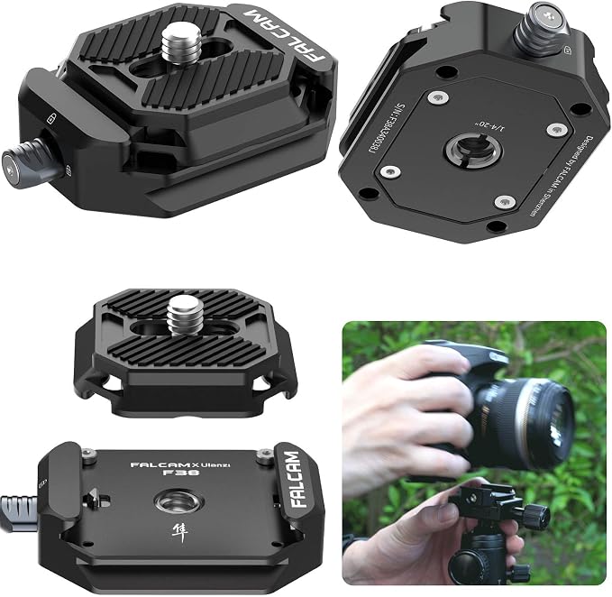 ULANZI F38 Camera Quick Release Plate w 1/4" to 3/8" Screw Thread, Quick by ulanzi