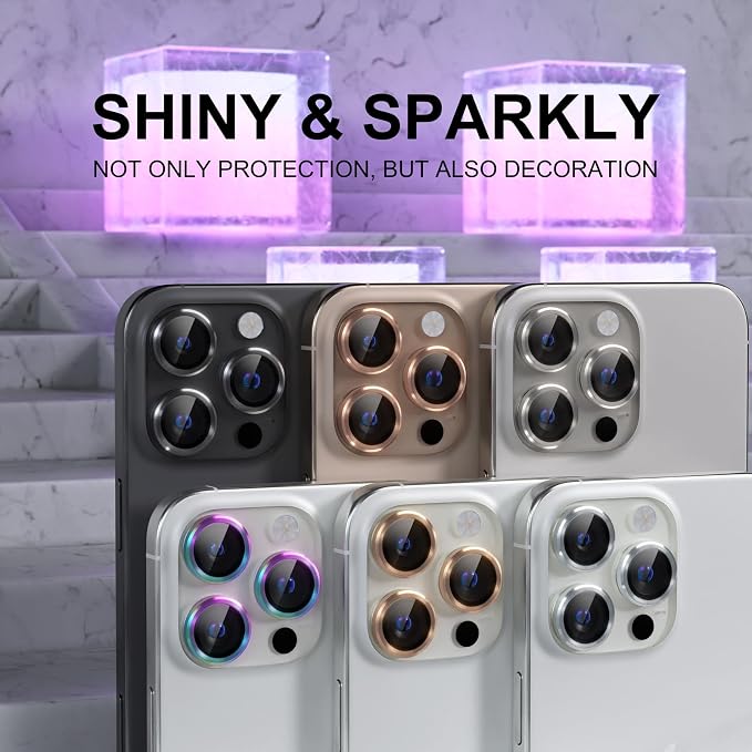 Choiche Compatible for iPhone 16 Pro/iPhone 16 Pro Max Camera Lens Protector - Image 7