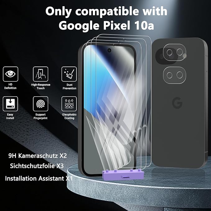 3+2 Pack Screen Protector for Google Pixel 10a, 3 TPU Film - Image 5