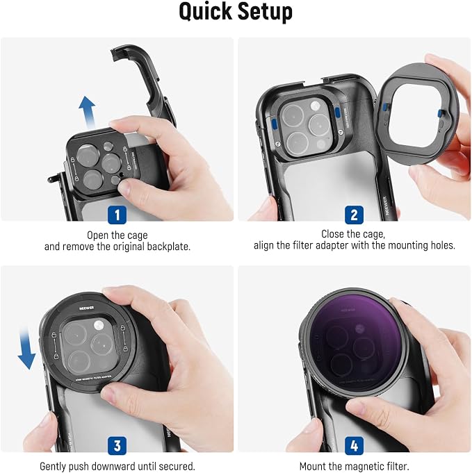NEEWER 67mm Magnetic ND Filter Set, Variable ND2-32 Multicoated HD - Image 8