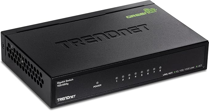 TRENDnet 8-Port Gigabit GREENnet Switch, Ethernet Network Switch, 8 x by TRENDnet
