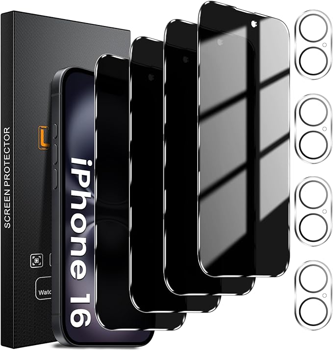 Lesakit 4+4 Pack Privacy Screen Protector by Lesakit
