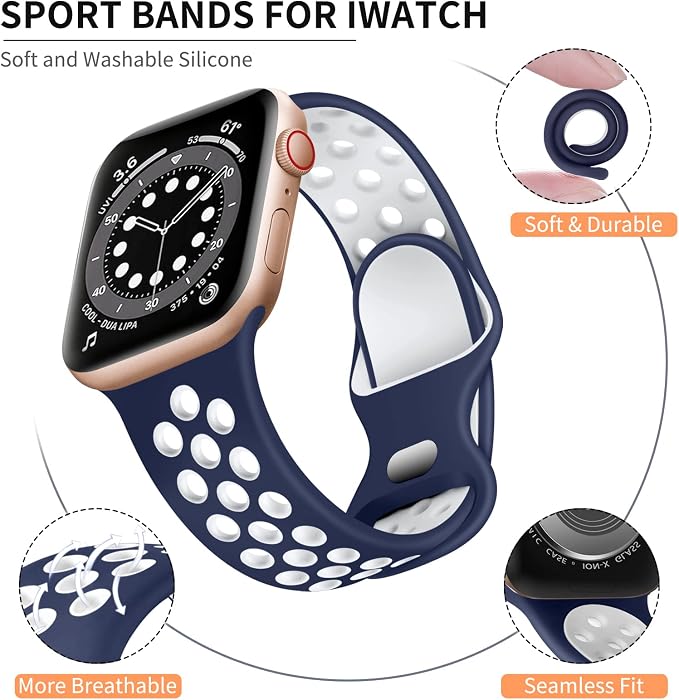 Lerobo Compatible with Apple Watch Series 8 Band 45mm 46mm 44mm 42mm 49mm Ultra - Image 2