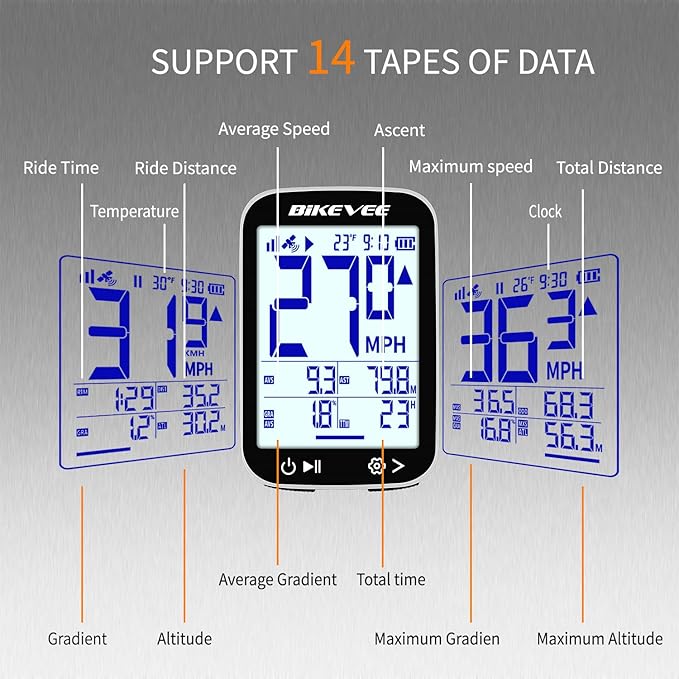 GPS Bike Computer Wireless Cycling Computer - Image 2