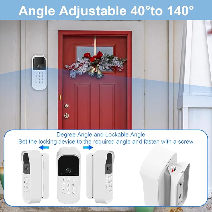 Swivel Mount for myQ Smart Garage Video Keypad, Angled Adjustable 40 to 140 - Image 3