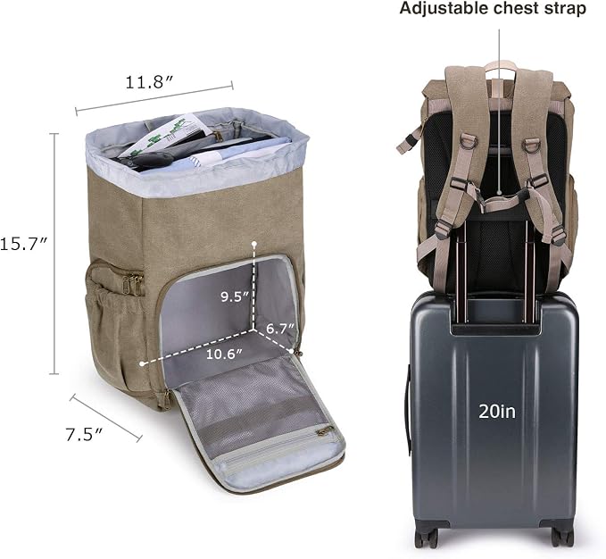 BAGSMART Camera Backpack, DSLR SLR Waterproof Camera Bag - Image 6