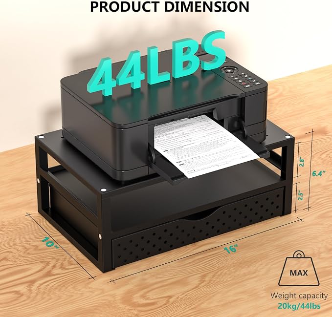 WALI Monitor Stand Riser with Drawer, Desk Organizers and Accessories - Image 2