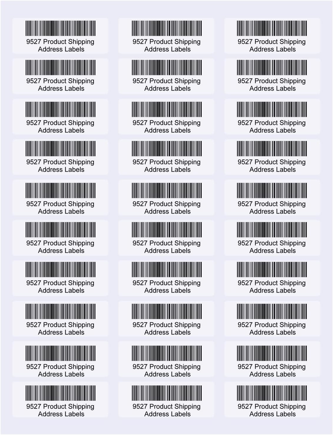 9527 Product 30 up Sticker Labels 1 x 2-5/8 FBA Shipping Address Labels SKU Labels for Laser/Ink Jet Printer, 30 Sheets Total 900 Labels