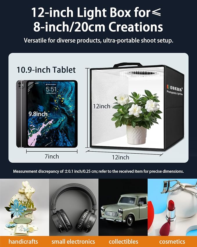 DUCLUS Light Box Photography, Portable Lightbox - Image 8