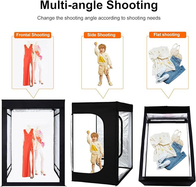 48"x64"x40" Large Photo Studio Light Box Photography, 8 Light LED Panels - Image 3