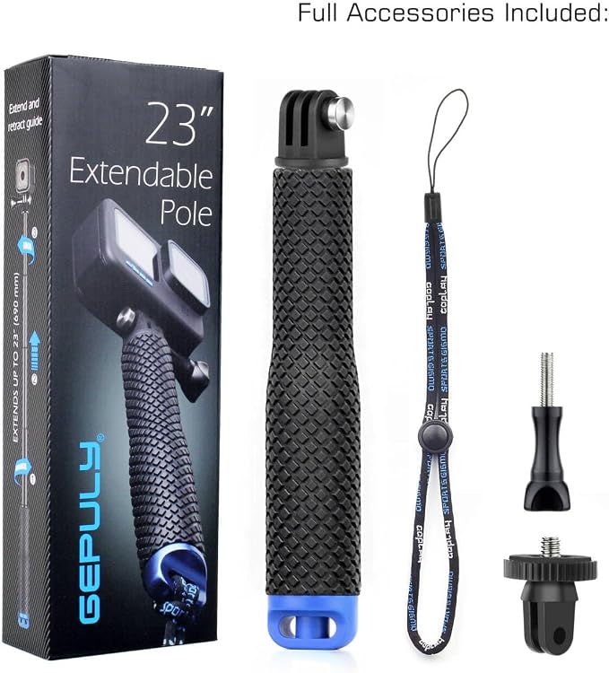 GEPULY 7''-23''Waterproof Pole Selfie Stick Pocket Size Underwater Handle Grip - Image 8