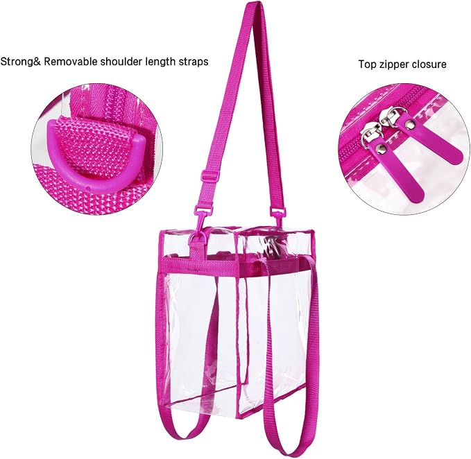 BAGAIL Clear Bags 12x6x12 Stadium Approved Clear Tote Bag - Image 2