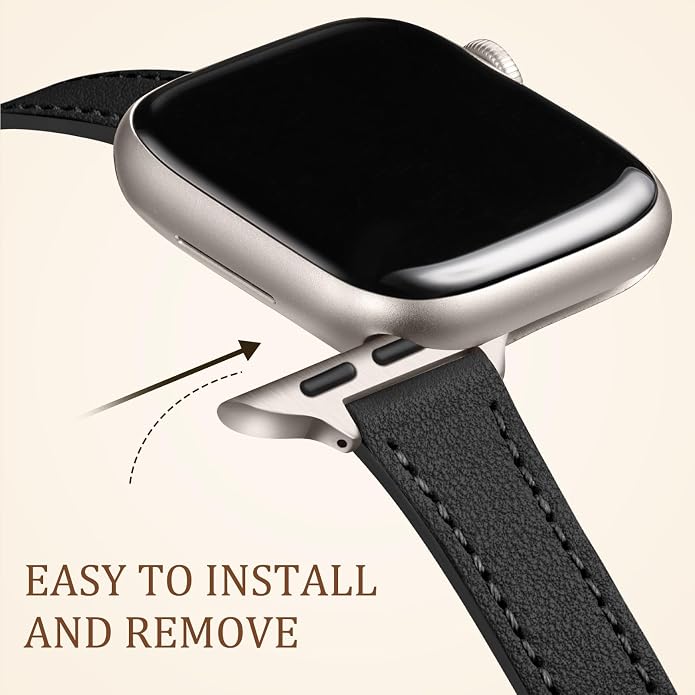 Charlam Slim Leather Band Compatible - Image 4