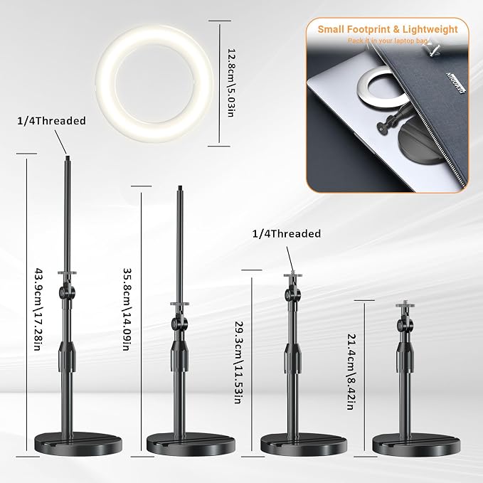 Portable Travel Ring Light for Laptop Zoom Video Conference, Small Halo Lighting - Image 5