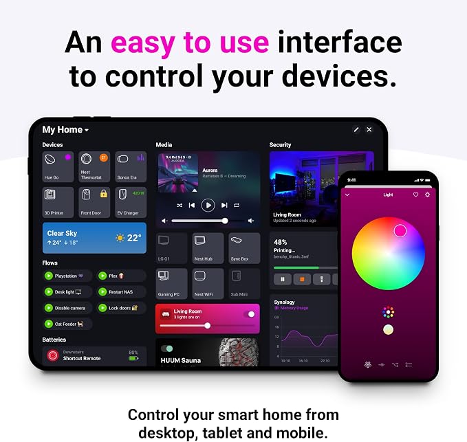 Homey Pro | Smart Home Hub for Home Automation – Features Z-Wave Plus, Matter & - Image 3
