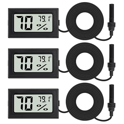 3Pcs Fahrenheit Thermometer Hygrometer Mini Digital by Unknown