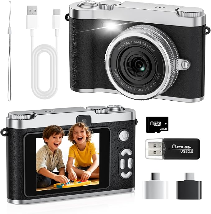 Upgrade Kids Selfie Camera, HD Digital Video Cameras by Unknown