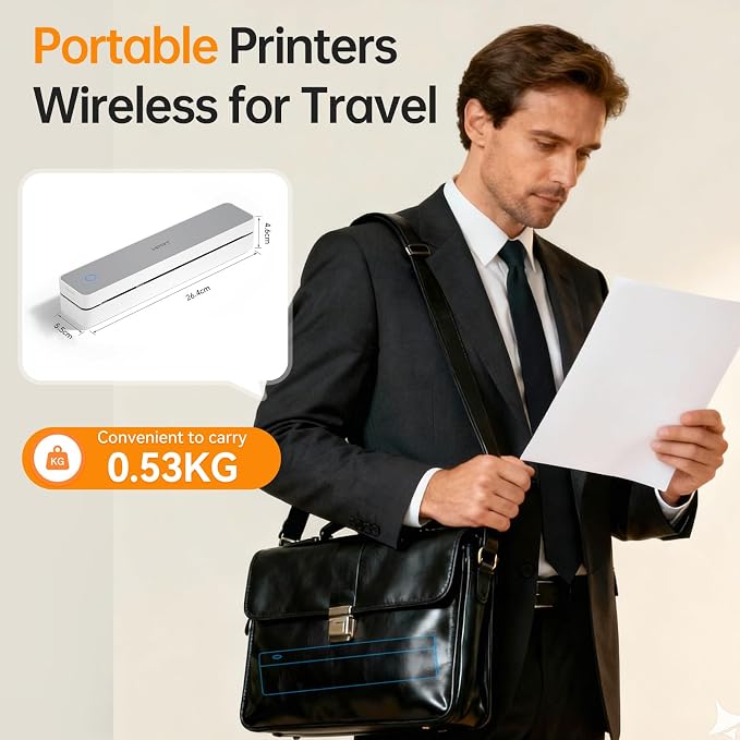 PRT Inkless Portable Printer for Travel, Wireless Thermal Printer for - Image 2
