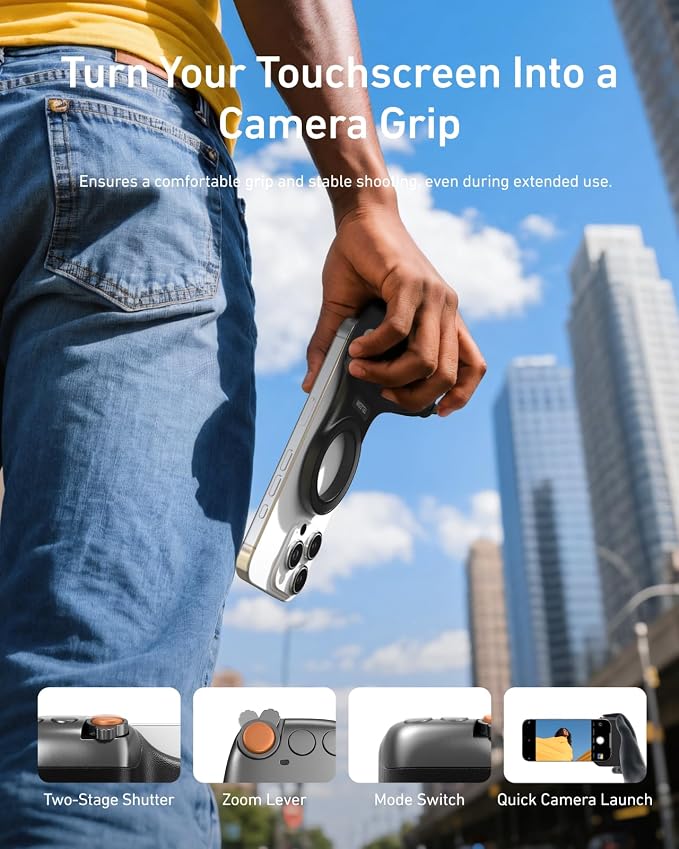 TELESIN Fun Shot Magnetic Phone Camera DSLR Style Shutter Grip - Image 2