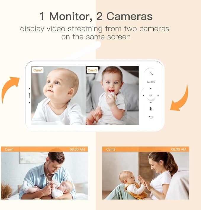 ARENTI 5-Inch Wireless Baby Monitor Display, Parent Unit - Image 4