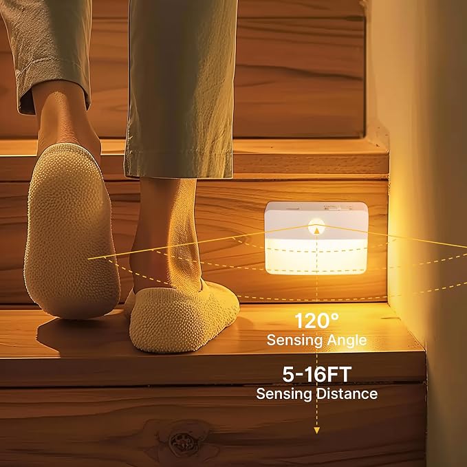 3 Pack Rechargeable Motion Sensor Stair Lights - Image 3