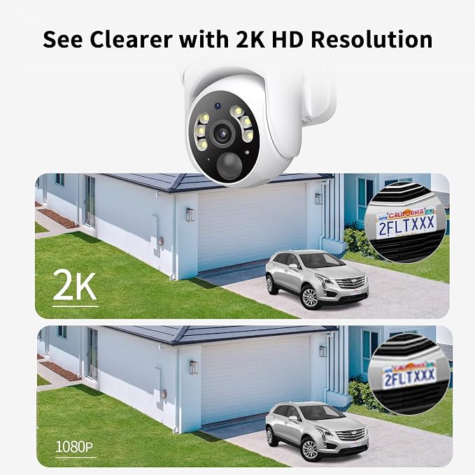 SEHMUA 2K Solar Security Cameras Wireless Outdoor - Image 4