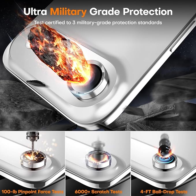 Camera Lens Protector for iPhone Air, Tempered Glass Metal Individual Camera - Image 6