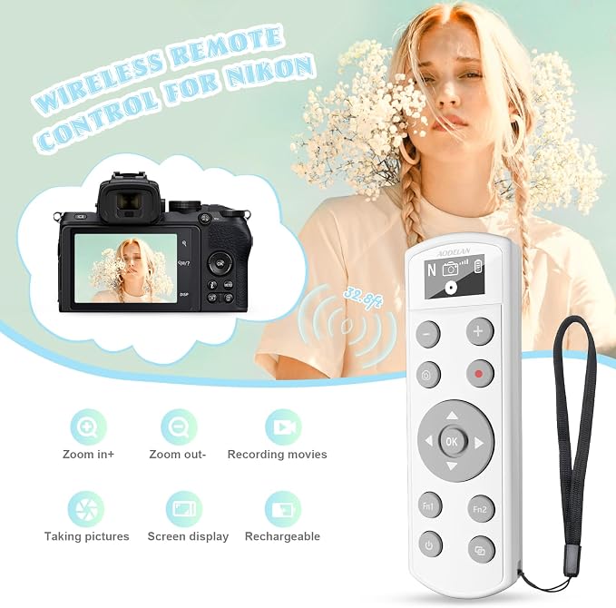 Remote Control for Nikon Camera, USB-C Rechargeable Wireless Shutter Release - Image 2