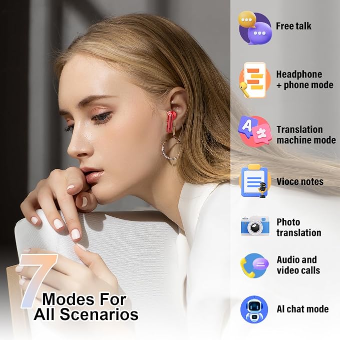 Ai Translation Earbuds Real Time No Subscription, 164 Languages Translator - Image 3