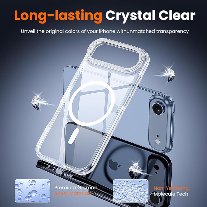 toushion 3 in 1 for iPhone Air Case Clear Bumper, Fits MagSafe, Shockproof - Image 5