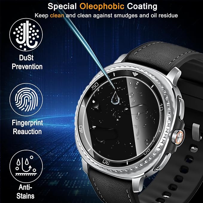 SiHPuoy 4 Pack for Samsung Galaxy Watch 8 Classic 46mm Screen Protector - Image 6