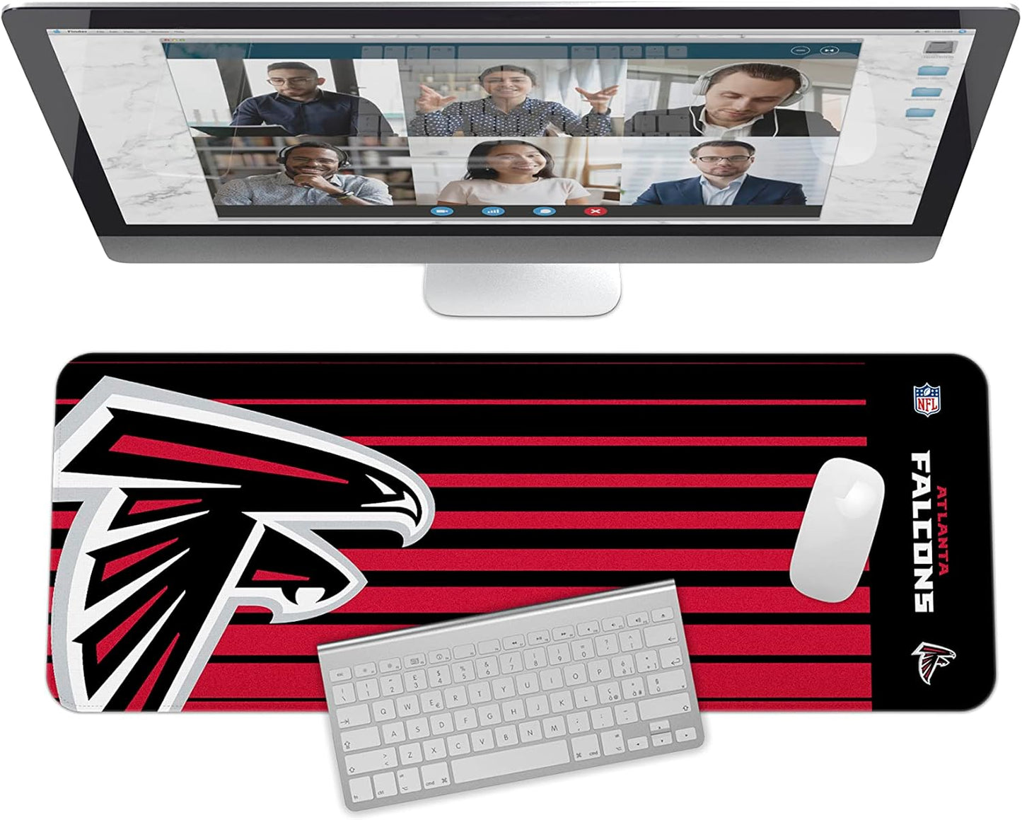 SOAR NFL Unisex Multifunctional Desk Mat for Desktop, (31.5"x12") - Ultra Soft Fabric with Non-Slip Rubber Backer - Water Resistant & Durable Nylon Stitching - Officially Licensed NFL, Desk Pad