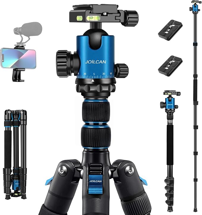 JOILCAN Tripod for Camera, Heavy Duty Travel Tripod for Binoculars Spotting by JOILCAN