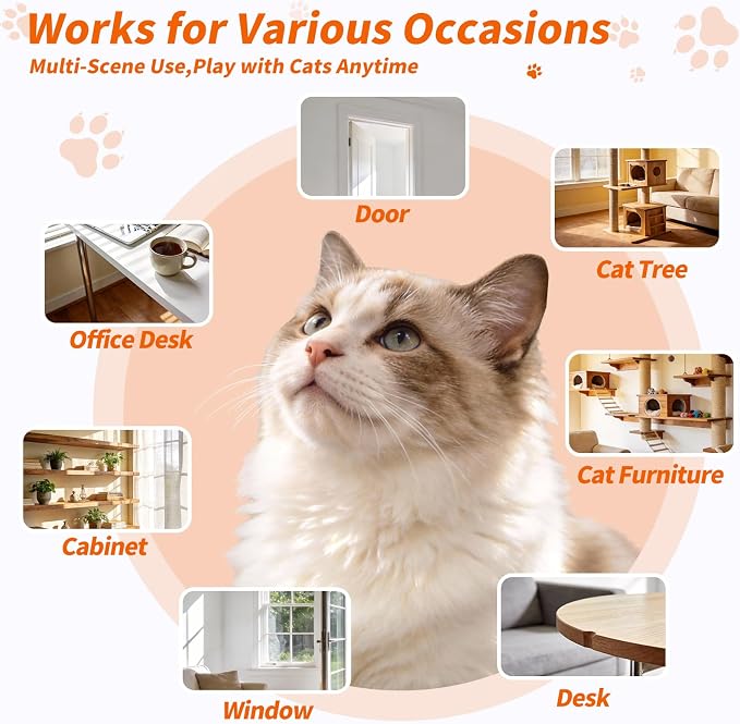 Interactive Cat Toys for Indoor Cats, Automatic Flying Bird Mouse Doorway - Image 3