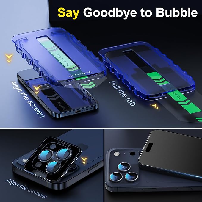 YWXTW 2 Pack for iPhone 17 Pro Matte Screen Protector 6.3 Inch + 1 Set Camera - Image 3