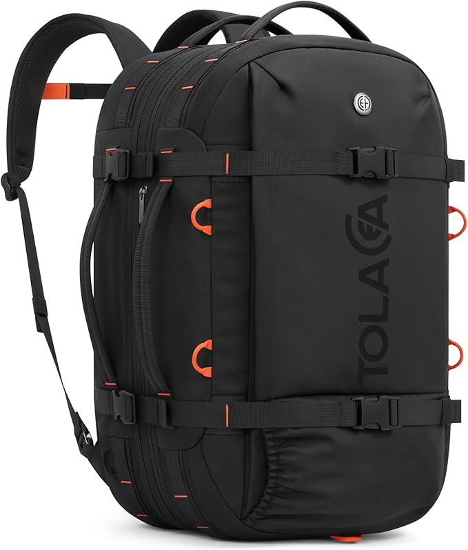 Tolaccea Travel Backpack for Men Women, 40L-50L Carry On Backpack by Tolaccea