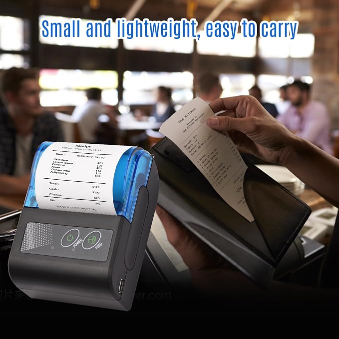 Receipt Printer, Sunydog Portable Mini Thermal Receipt Printers USB Receipt - Image 3